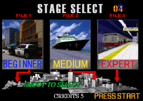 اللعبة الرائعة والخفيفة Virtua Cop 2  Virtua-cop-2-arcade-game-choose-stage
